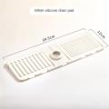 Faucet Splash Guard Draining Tray Mat Kitchen Sink Silicone Faucet Pad Faucet Handle Drip Catcher Tray Sink Splash Guard Drain.