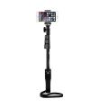YT1288 Bluetooth MonoPod Selfie Stick for Camera and Smartphone - Black - Tripod For Mobile.