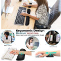 Keyboard Mouse Wrist Rest Pad Ergonomic Memory Foam Set Office Hand Care Cushion for Computer.