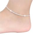 AA016272 Thin Silver Plated Shiny Anklet For Women Cute Anklet Bracelet Girls Friend Chain Anklets. 