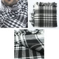 Premium Muslim Head Scarf | Soft Cotton Black White Check Haji Rumal | Unisex Arab Style Prayer Cloth, Hijab & Travel Shawl for Islamic Use + Free Gift - Mini Pocket Booklet!. 