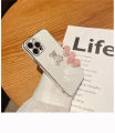 FELMYST Bear Case For OPPO A16 Luxury 3D Cute Be@r Pearl Metal Phone Mobile Casing Hold Square Girl Boy Gift Soft Shockproof Back Cover Cases. 