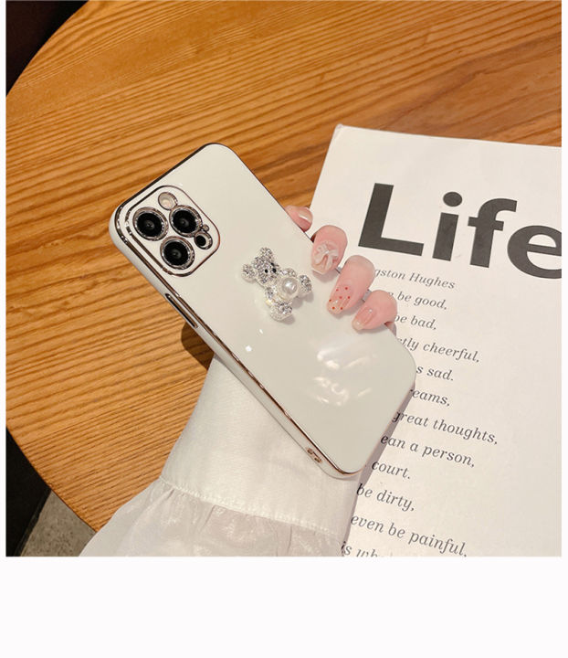 FELMYST%20Bear%20Case%20For%20OPPO%20A16%20Luxury%203D%20Cute%20Be@r%20Pearl%20Metal%20Phone%20Mobile%20Casing%20Hold%20Square%20Girl%20Boy%20Gift%20Soft%20Shockproof%20Back%20Cover%20Cases%20-%20Image%205