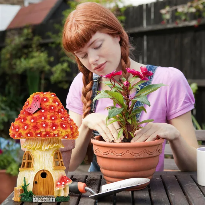 Outdoor%20Statue%20Fairy%20and%20Gnome%20House%20Waterproof%20Mushroom%20Figurines%20for%20Outside%20Patio%20Lawn%20Decor%20Easy%20to%20Use%20-%20Image%204