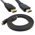 5 meter 4k Supported High Speed dbl HDMI Cable 5m Flat - Black - Hdmi Cable.