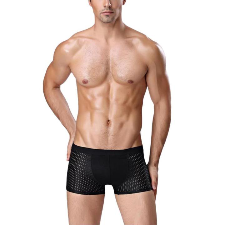 4pcs/Box%20Men%20Mesh%20Breathable%20Briefs%20Solid%20Color%20Underwear%20Comfortable%20Boxers%20-%20Image%206