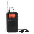 AM FM Digital Radio 2 Band Stereo Radio Digital Tuning Radio Pocket Radio Portable ICD Screen.