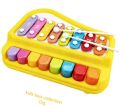 2 in 1 Piano Xylophone with 8 Keys, Colorful Musical toy for baby. 