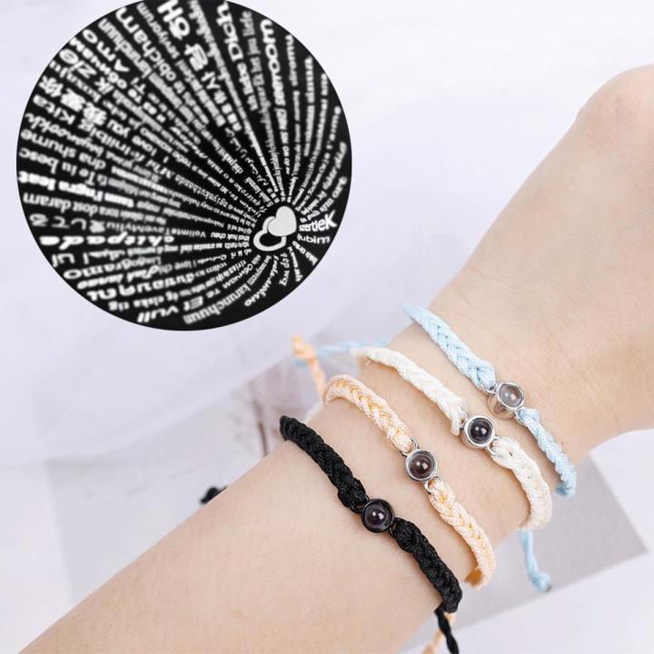 Abitoncc I Love You 100 Languages Matching Couple Bracelets
