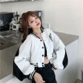 Fashionable Coat for WomeninsAutumn and Winter New Tops Korean Style Loose All-Matching Hoodie Short Baseball Uniform. 