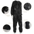 Heavy Duty Fitness Weight Loss Sweat Sauna Suit Exercise Gym Anti-Rip Black L.