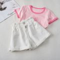 2022 Girl Summer Kids Children Fashion Hot Jeans Denim Shorts Three Colors.