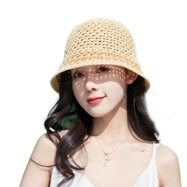 Ladies%20Bucket%20Hat%20Stylish%20Patchwork%20Stripes%20Papyrus%20Summer%20Hat%20Anti-sun%20Cool%20Fashion%20Bucket%20Hat%20Lady%20Sun%20Hat%20Outdoor%20Supply%20-%20Image%204