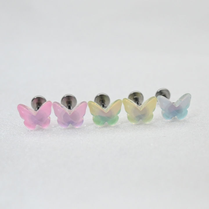 SMTNEK%20resin%20titanium%20steel%20outer%20teeth%20translucent%20rainbow%20color%20butterfly%20lip%20stud%20earrings%20stainless%20steel%20piercing%20jewelry%20-%20Image%203