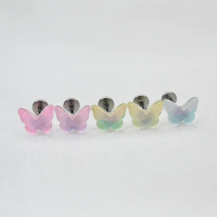 SMTNEK%20resin%20titanium%20steel%20outer%20teeth%20translucent%20rainbow%20color%20butterfly%20lip%20stud%20earrings%20stainless%20steel%20piercing%20jewelry%20-%20Image%203
