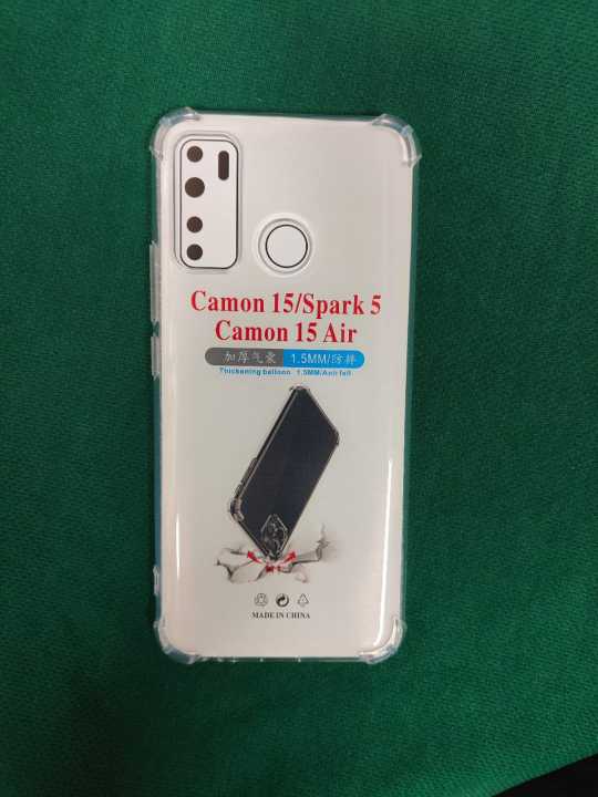 For Tecno Spark 5 / Spark 5 PRO / Tecno Camon 15 transparent Silicone Soft Gel Rubber Shockproof Back Cover