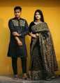 Exclusive Designer Dhupiyan Saree And Dhupiyan Panjabi For Combo Couple Dress - Saree & Panjabi. 