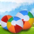Fun Party Toy Big Inflatable Beach Ball 30cm 40cm Rainbow Beach Ball Six Colours Colourful Inflatable Pool Ball Kids. 