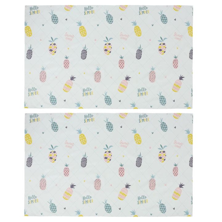 2 Pcs Bed Curtains Drape Privacy Cloth Mosquito Net Bunk Dormitory