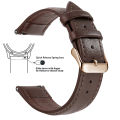 Top Grain Genuine Leather Watch Band, Quick Release 18mm/20mm/22mm Watch Straps, Fits Samsung Galaxy Watch, Garmin Huawei Watch.
