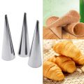 Individual Cream Horn Molds 12Pcs Large Size Baking Cones Stainless Steel Roll Horn Forms Conical Danish Pastry Croissant Cones Moulds Exquisite Product. 