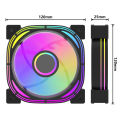 Darkflash INF24 Pro 120mm Rgb PC Case Fan Infinity 3 Pin 5V Sync Argb 4 Pin Pwm Connector Cooling Fans for Desktop. 