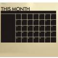 Monthly Planner Calendar Blackboard Removable Wall Sticker Chalk Board Decal.
