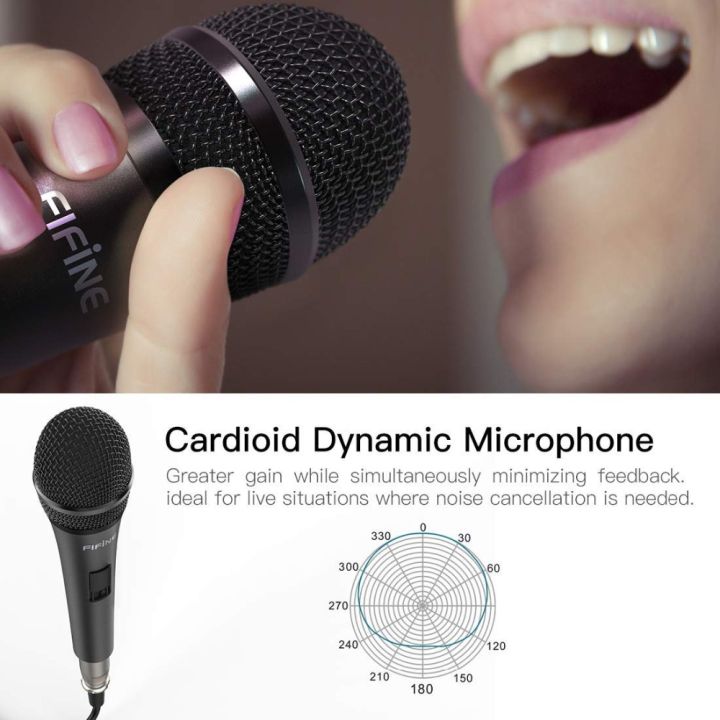 Fifine%20Dynamic%201/4''%20Connection%20Vocal%20Microphone%20for%20Speaker%20Family%20Karaoke%20Small%20stage%20with%20On/Off%20Switch%20k6%20-%20Image%204