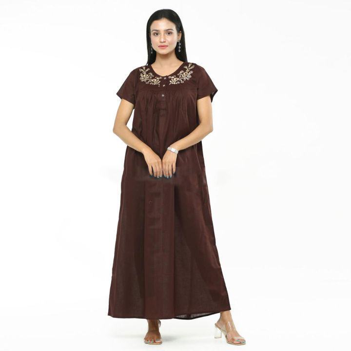 Solid Colour Cotton Maxi for Women