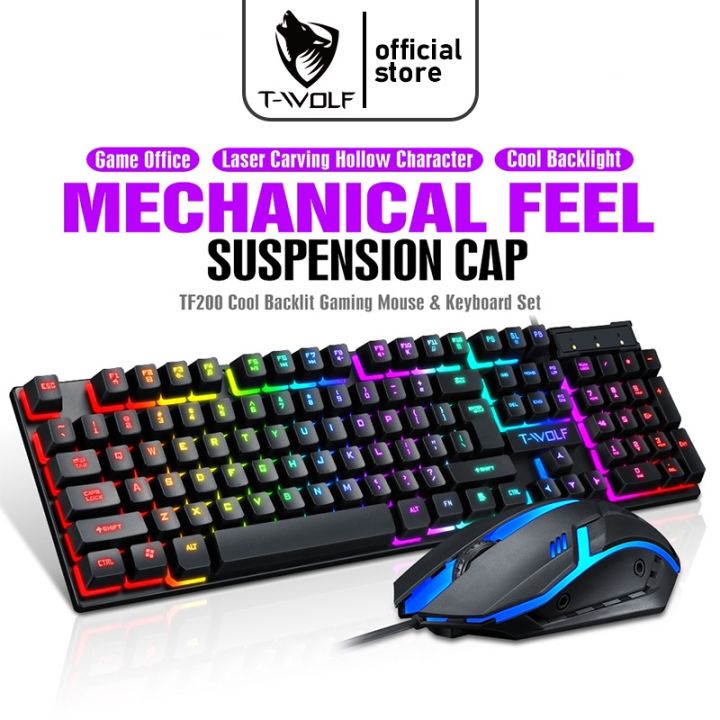 T-WOLF TF200 Gaming Keyboard Mouse Combo