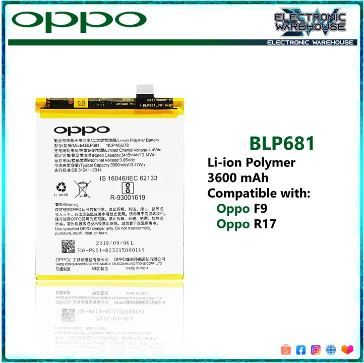 OPPO F9 BATTERY MODEL BLP681 100%ORIGINAL EQUIPMENT MANUFACTURER EVERLASTING USER 3500mAh