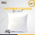 Buy 1 Get 1 Free, Standard Fiber Cushion, White, (14"x14"), Tissue Fabric. 