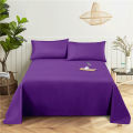 Solid Color Bedding Sheet Home Digital Printing Polyester Bed Flat Sheet With Pillowcase Print Bed Sheet.