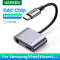 UGREEN USB C to AUX Cable Adapter Type C 3.5mm AUX Earphone Converter DAC Chip PD QC Charging For iPad Pro 2020,2018,Huawei P20 Pro Samsung S20 FE, S20, S20 , S20 Ultra,S10,Pixel 4. 