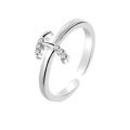 Fashion Simple 26 Letter Rhinestone Inlaid Opening Finger Ring Lady Jewelry Gift. 