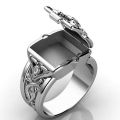 【Unbeatable Prices】 Men Fashion Irregular Concave Convex Openable Lid Ring Creative Jewelry Gift. 