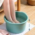 Foot Soaking Tub Foot SPA Basin Bucket Height 7.5inch Portable Build in with Convex Dots Round Sturdy for Soaking Feet,Toe Nails, and Ankles. 