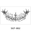 Three-sided Buddha tattoo sticker waterproof long-lasting dragon head over-the-shoulder dragon tattoo flower beauty chest stickers letter tattoo stickers. 