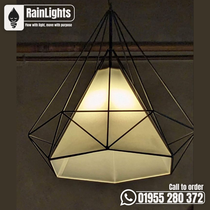 Diamond lamp shade (without bulb) | Chinese lamp shade | Diamond shaped light | Imported from China | Metal body