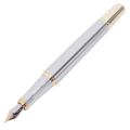 Jinhao 250 Frosted White Gold Fountain Pen M Nib Fountain Pen.