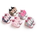 Spring and Autumn New 0-1 Year Old Girl Shoes Soft Sole Fashion Cute Bow 0-6-12 Months Baby Toddler Shoes.