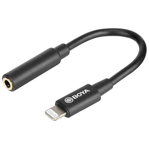 BOYA%20BY-K3%203.5mm%20TRRS%20Female%20to%20Lightning%20Adapter%20Cable%20(2.4")%20-%20Image%202