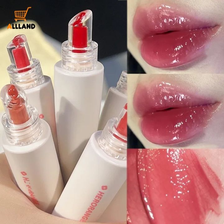 Jelly Lip Oil Gloss/ Hydrating Non-sticky Lip Tint Lip Plumper/ Mirror Water Lipstick Women Makeup Cosmetic