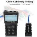 Multi-functional LCD Network Cable Tester Wire Tracker PoE Checker Inline PoE Voltage and Current Tester with Cable Tester with Illuminate Function.