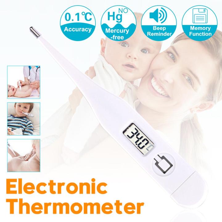 Helpful Electronic Digital LCD Thermometer Waterproof Body Oral Temperature Measurement for Baby Adults Teenager