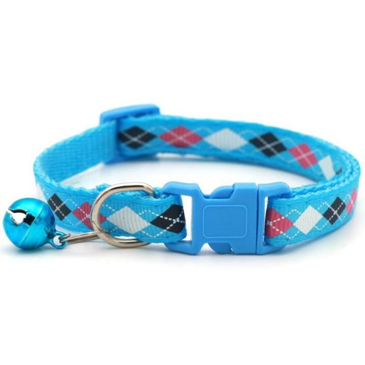 Diamond design collar belt - blue