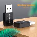 USB Bluetooth-compatible 5.0 Audio Transmitter Wireless Music Adapter for PC Computer Audio Jack Adapter Audio Frequency Plug. 