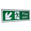 Waterproof Emergency Fire Exit Sign Decal Sticker All Direction Arrows 300x100mm. 