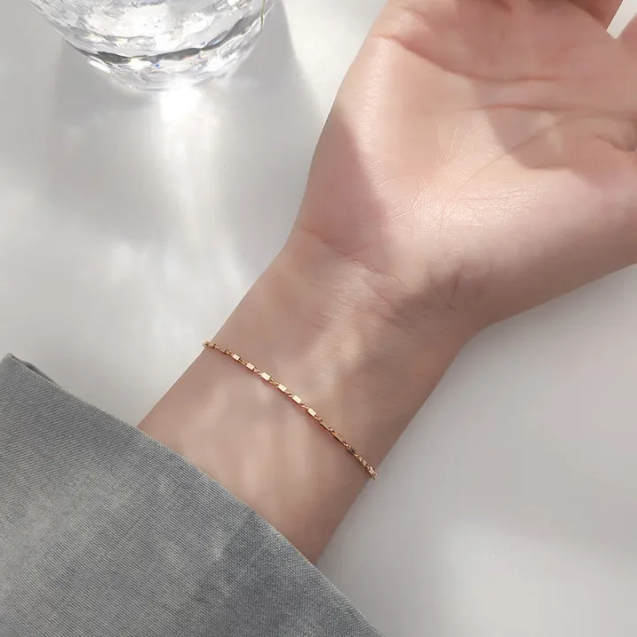 WANTME%20Real%20925%20Sterling%20Silver%20Simple%20Geometric%20Square%20Cuban%20Chain%20Charm%20Bracelet%20for%20Fashion%20Women%20Chic%20Jewelry%20Accessories%20-%20Image%204