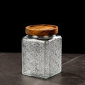 Decorative pattern Vintage jar Handcrafted Organizer  glass Pattern glass Airtight seal Sturdy construction Sealed jar for Home decor Kitchen storage Pantry organization Gift idea Suitable for all. 